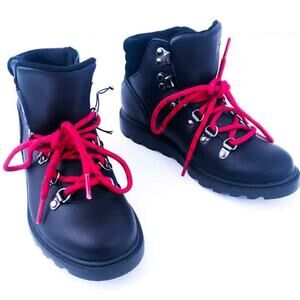 New SOREL ANKLE BOOTS YOUTH MADSON HIKER WATERPROOF BLACK BOYS Size 1 Leather
